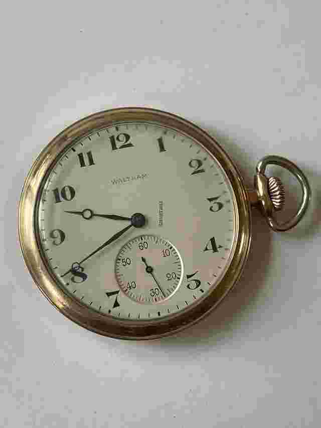 Waltham
                           
                                 Royal Adjusted Chronometer GoldFilled 20Years Warranted Breguet Hand Antique Pocket Watch