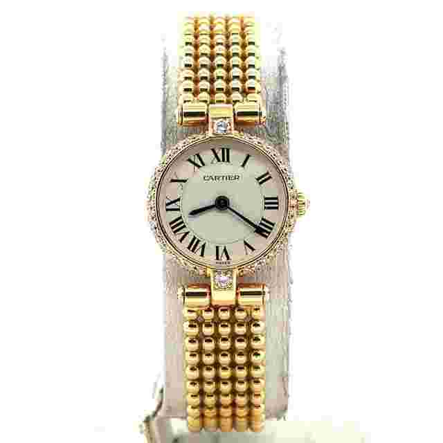 Cartier Panthère
                           
                                 Vintage Panthere Vendome Quartz 19mm 18kYellowGold Diamond Bezel 8057005