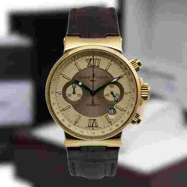 Ulysse Nardin Marine Chronograph
                           
                                 FULL SET - Maxi Marine Chronograph Rose Gold 356-66 41 mm