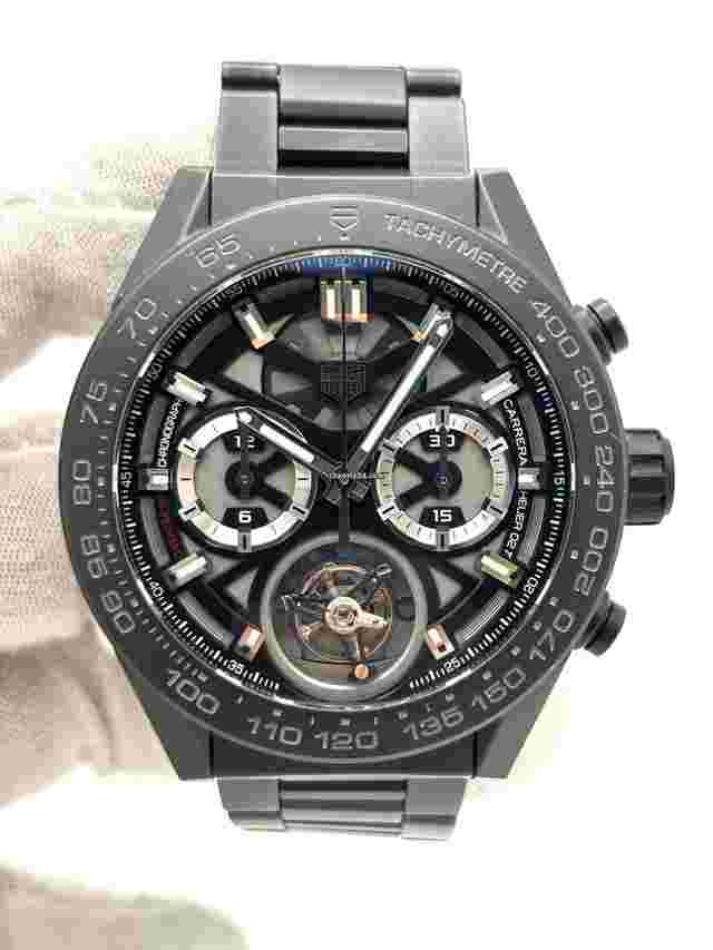 TAG Heuer Carrera
                           
                                 Calibre Heuer 45mm Tourbillon Skeleton Dial CAR5A90.BH0742 Box & Papers 2019