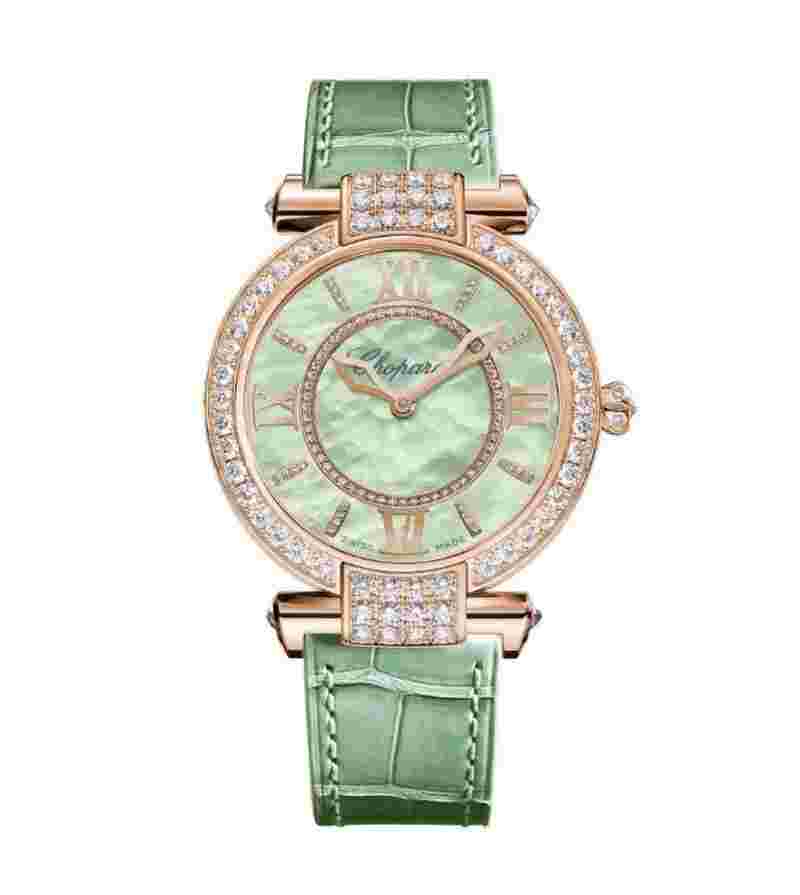 Chopard Imperiale
Green Mother of Pearl Dial Diamond Leather Strap 36 mm 384242-5022 Joaillerie