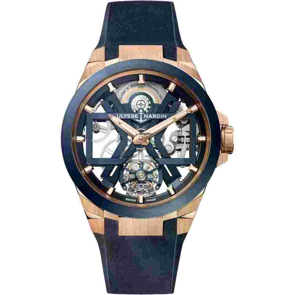 Ulysse Nardin
                           
                                 2025 New Blast Tourbillon Blue Dial Titanium with 18K Rose Gold 45 mm