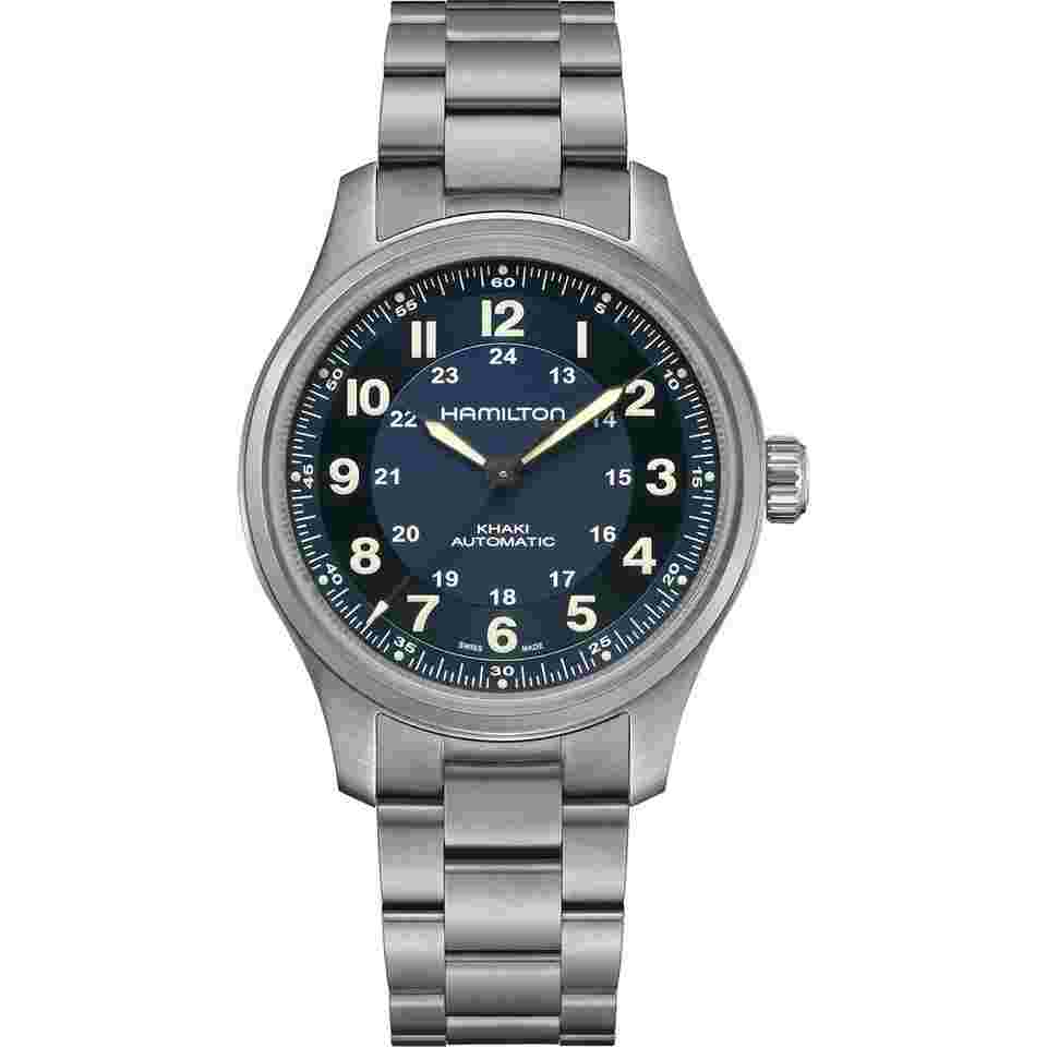 Hamilton Khaki Field Titanium
                           
                                 Auto 42mm automatic men's watch H70545140 sapphire crystal