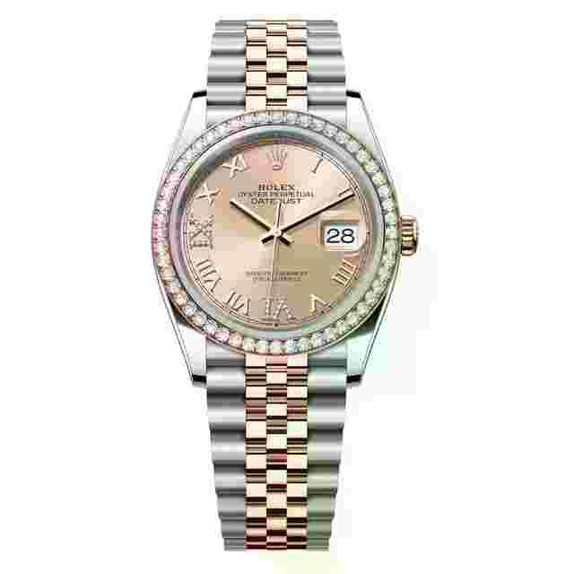 Rolex Datejust 36
                           
                                 126281RBR-0015 36mm Jubilee Two Tone Diamond Bezel Pink Roman Dial 2024