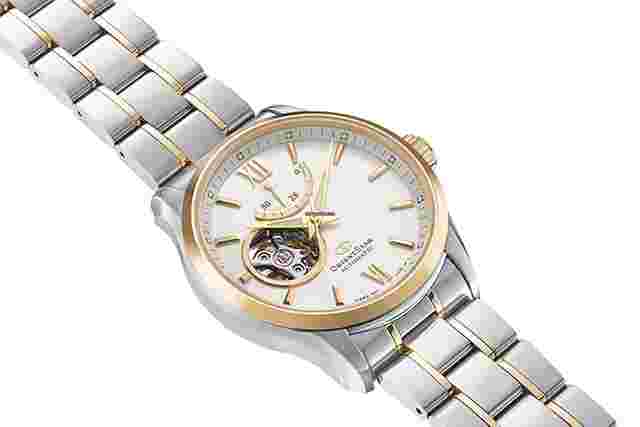 Orient Star
                           
                                 RE-AT0004S automatic men's watch white dial 39.3mm gold-tone bezel stainless