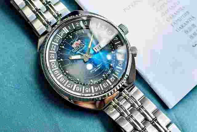 Orient Ra-aa0e03l19b 44mm Men's Stainless Steel Watch