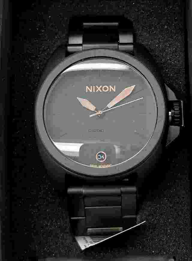 Nixon
                           
                                 Anthem Matte Black Stainless Steel Men's Swiss Quartz Watch A396957
