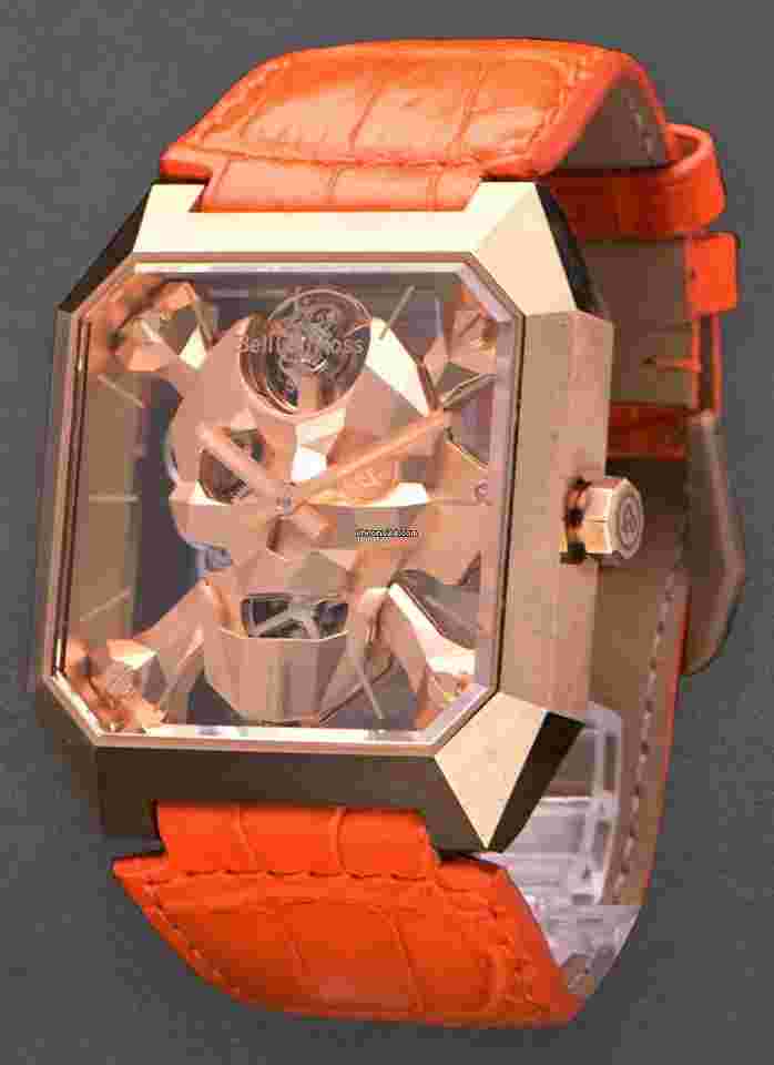Bell & Ross BR 01
Cyber Skull in Bronze - Limited Edition of 500 Pieces on Orange Leather Strap with Skeleton Skull Dial