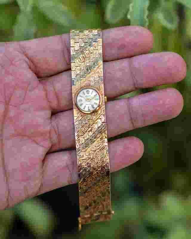 Rolex Precision
                           
                                 Unique 9ct Gold Tritone Cocktail Watch - Manual Wind Mint Condition