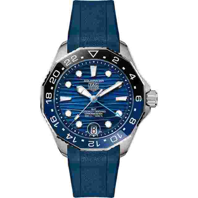 TAG Heuer Aquaracer 300M
                           
                                 Professional GMT 300 WBP5114.FT6259 42mm Stainless Steel With Blue Rubber Watch Blue Dial 2024