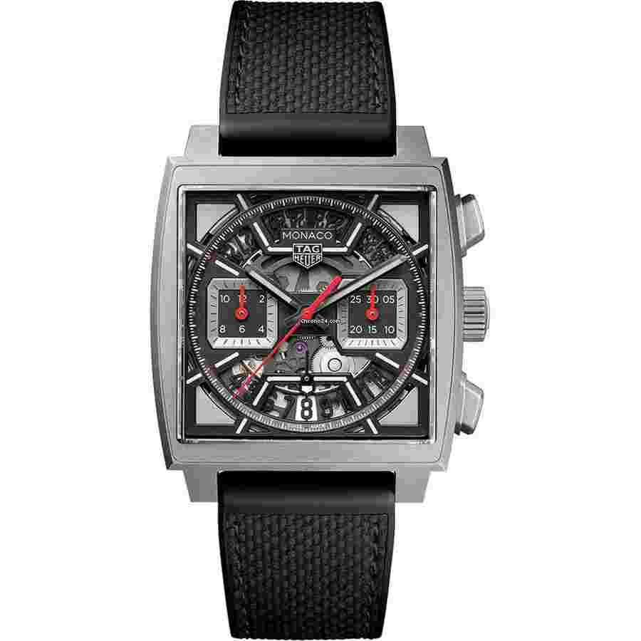 TAG Heuer Monaco
Chronograph Monaco Automatic 39 mm Watch CBL2183.FT6236 Titanium Case Black Dial Rubber Strap 2024