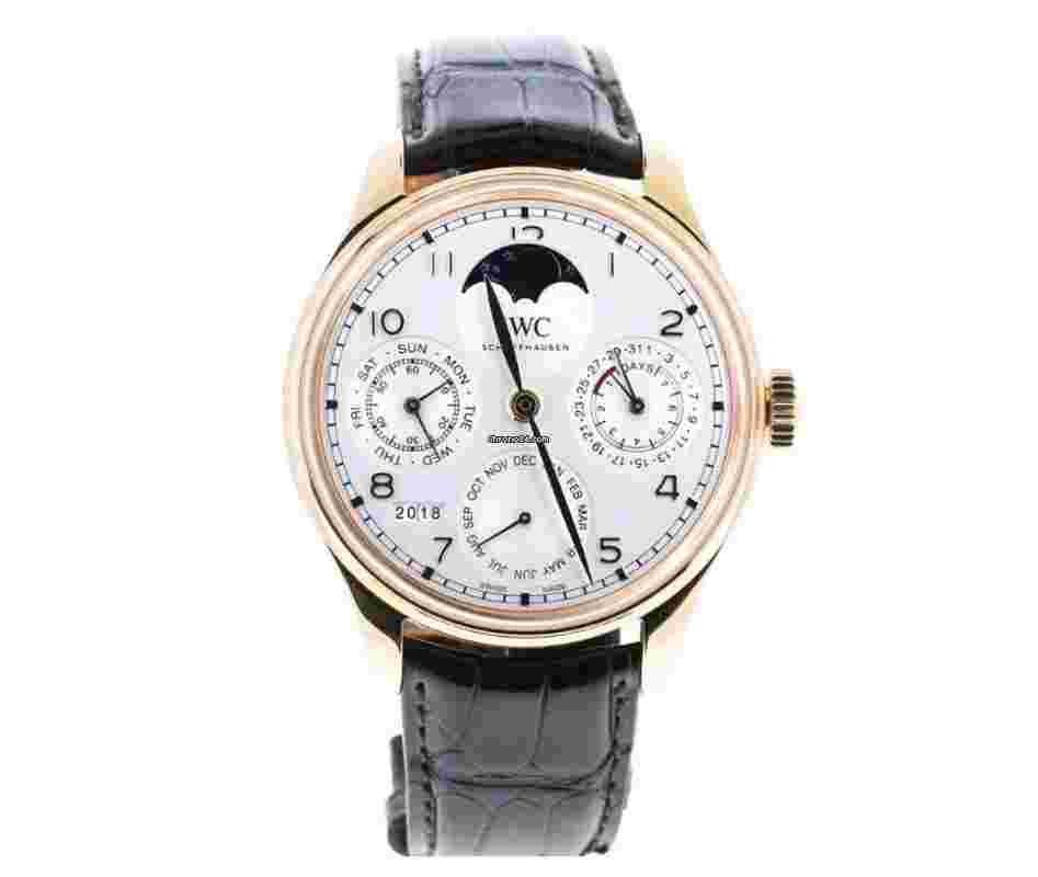 IWC Portuguese Perpetual Calendar
                           
                                 Silver 18 ct 5N gold case Automatic winding rose gold