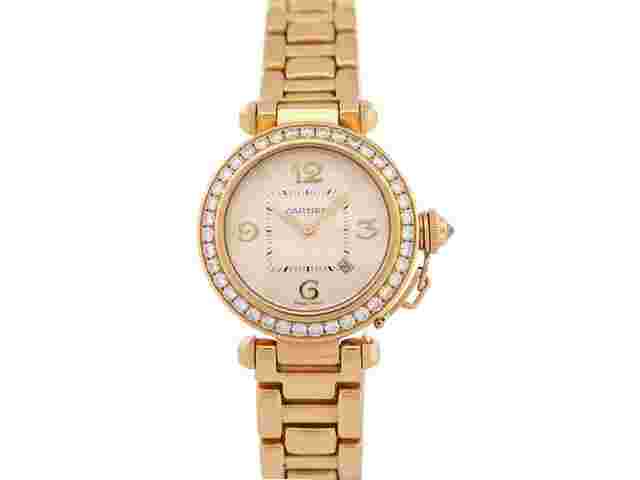 Cartier pasha 2397 or jaune 18k diamants automatique gold wa PASHA