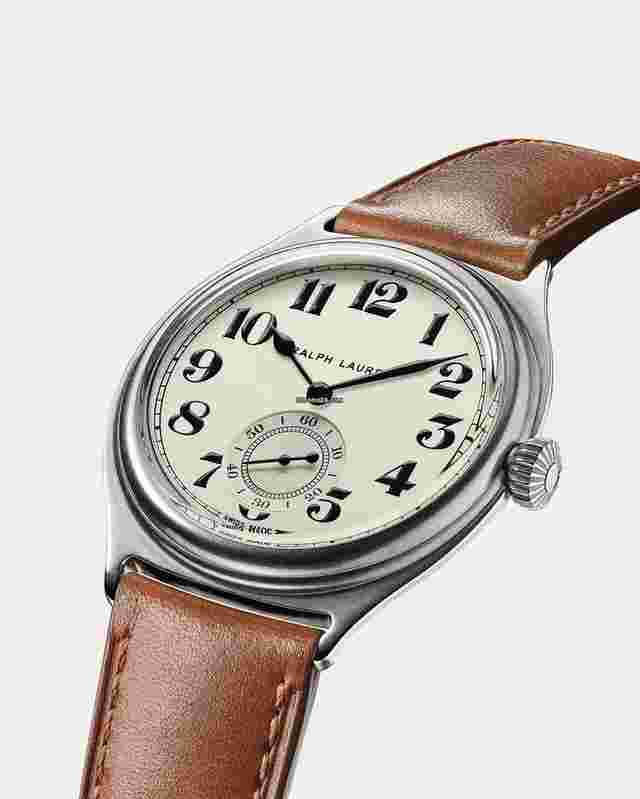 Ralph Lauren
                           
                                 40 MM Vintage 67 Opalin Silver Dial The Vintage 67 Collection Manual Wind