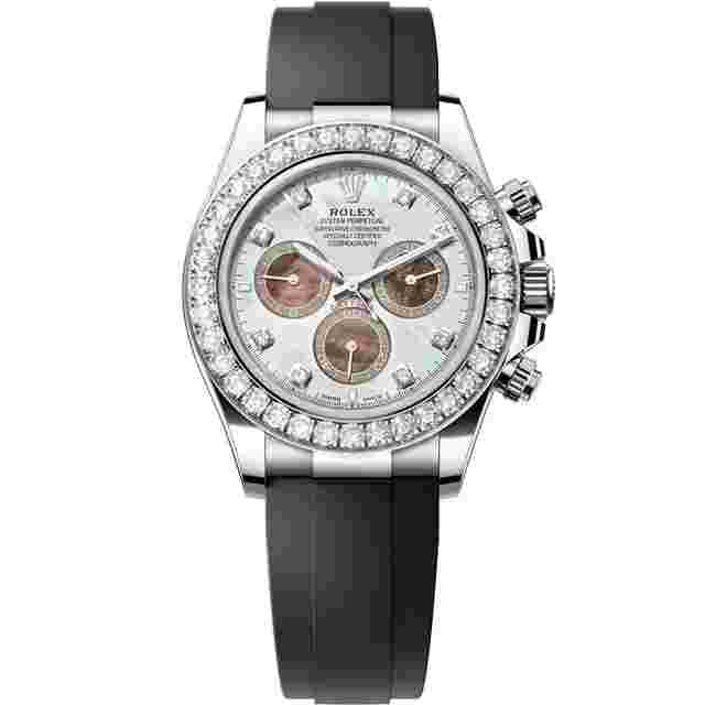 Rolex Daytona
                           
                                 Oyster Perpetual Cosmograph Daytona White Gold Diamond 40mm