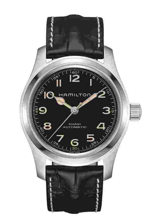 Hamilton Khaki Field Murph
                           
                                 H70605731 KHAKI FIELD MURPH 42 mm Black Dial Leather Auto Mens Watch