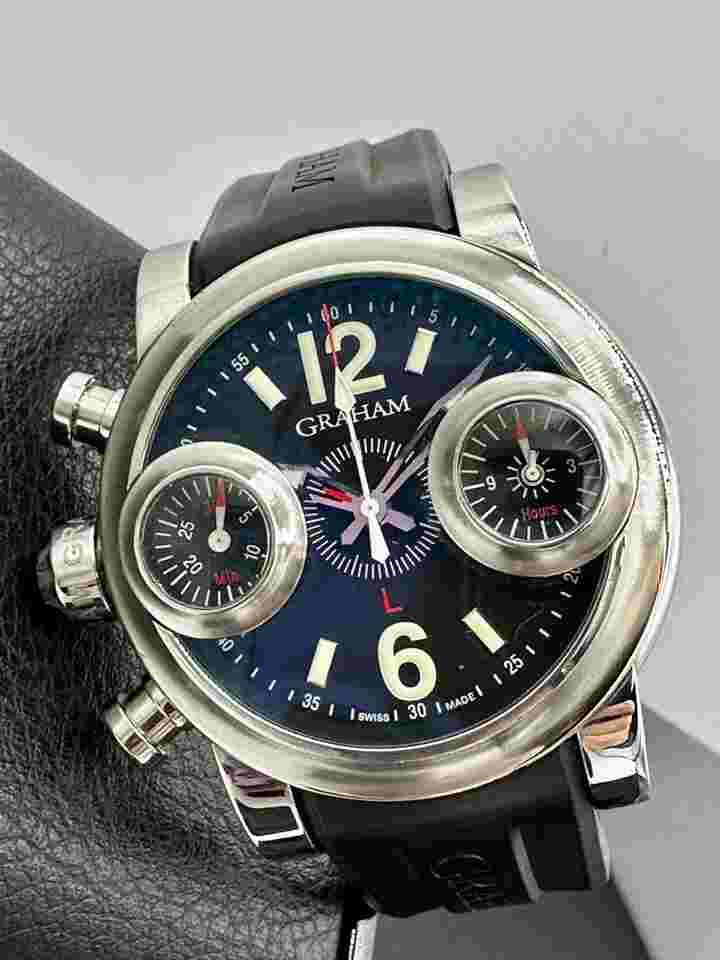 Graham Swordfish
SILVER KNIGHT LEFT VERSION SWISS AUTOMATIC CHRONOGRAPH 46MM