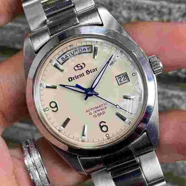 Orient Star
                           
                                 RARE ORIENT Star President EV0F-C0 Day Date White Dial Automatic Vintage Watch