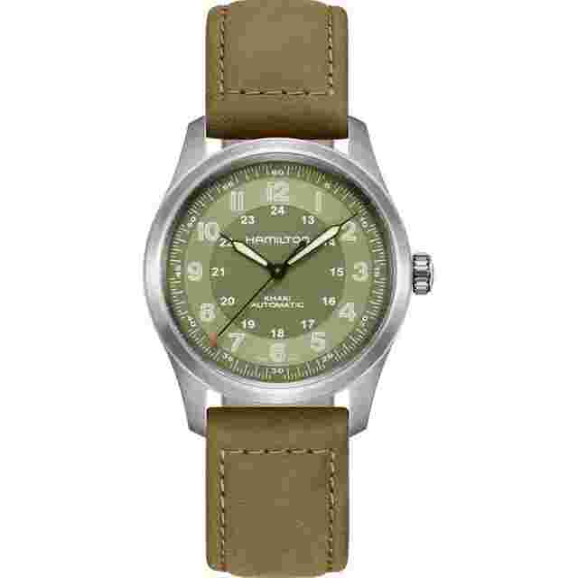Hamilton Khaki Field Titanium
                           
                                 Men's Khaki Field Titanium Auto 42 mm Green Dial Watch H70545560