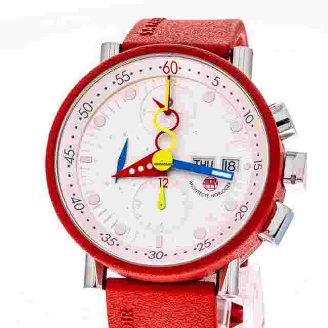 Alain Silberstein
                           
                                 Bauhaus Krono 40mm Red Gummy Full Set like NEW