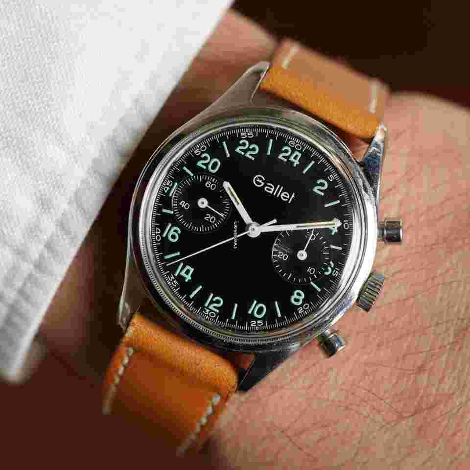 Gallet
24 Hour Dial Chronograph Unpolished