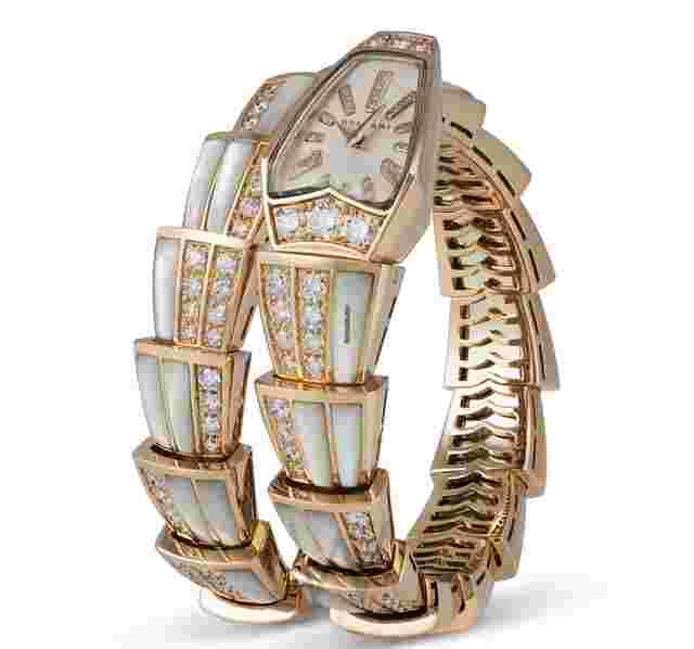 Bulgari Serpenti
                           
                                 18K Rose Gold Diamond 26mm Quartz Ladies Watch NEW UNWORN