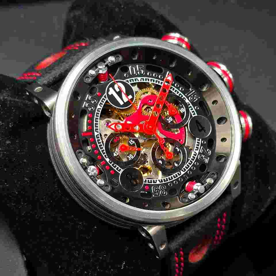 B.R.M V12-44
Skeleton Racing Chronograph 44mm B.R.M. Full set