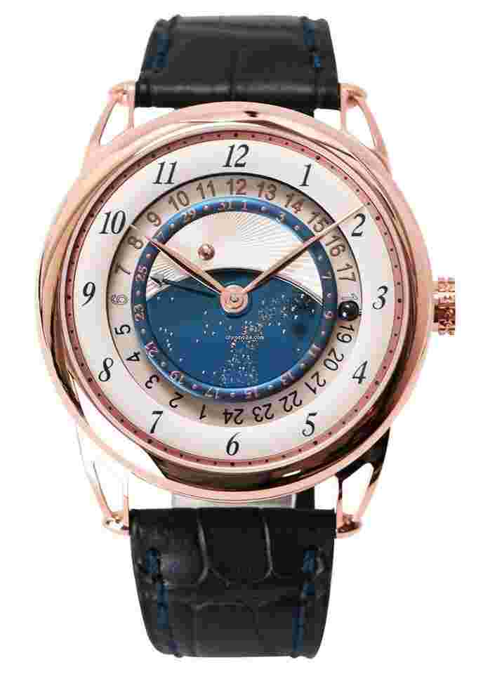 De Bethune DB25
                           
                                 Starry Varius GMT in Rose Gold on Dark Blue Leather Strap with White and Blue Dial