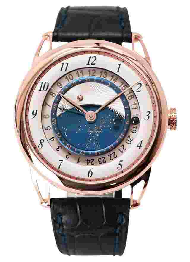 De Bethune DB25
                           
                                 Starry Varius GMT in Rose Gold on Dark Blue Leather Strap with White and Blue Dial