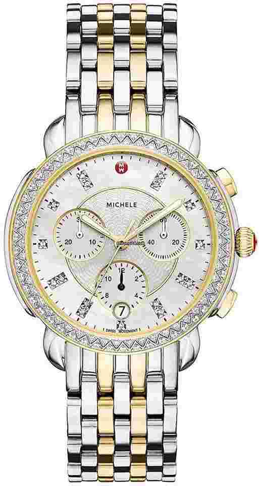 Michele
                           
                                 Sidney Chronograph Diamond Two-Tone Womens Watch MWW30A000005