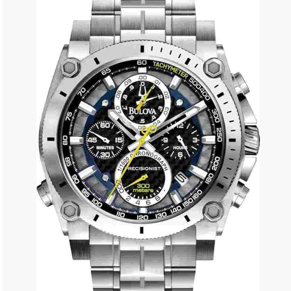 Bulova Precisionist 96B175 46.5mm 1/1000 accuracy 300M Water resist Chronograph men's watc