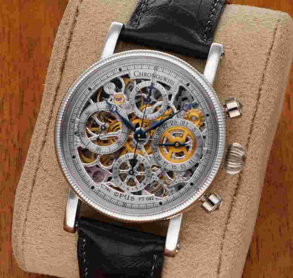 Chronoswiss Opus
Platinum Skeleton Platin Chronograph CH7520S FULLSET + REVISION 07/2024 + BESTZUSTAND