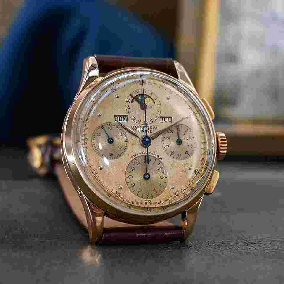 Universal Genève Tri-Compax
18kt rose gold Ref. 12552 from fifties