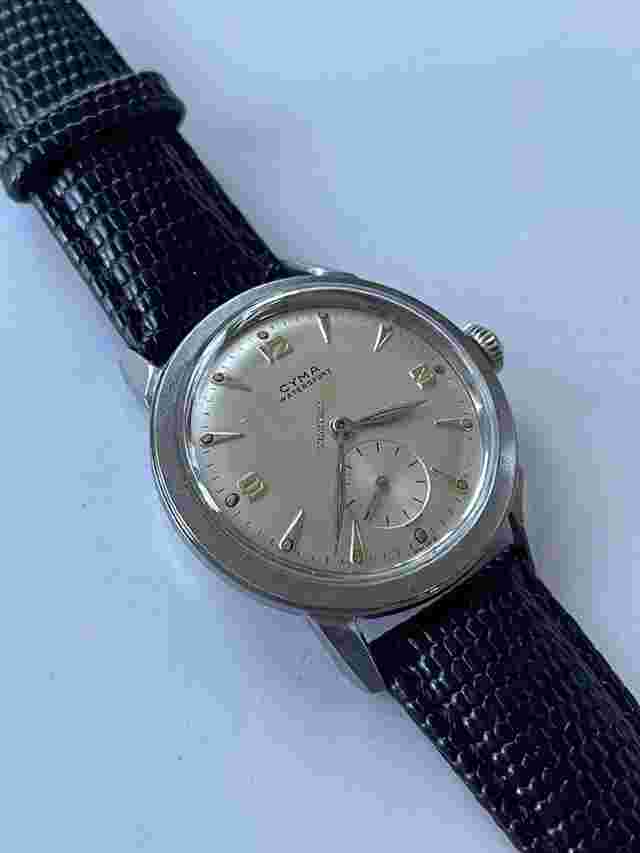 Cyma
                           
                                 Dress Classic Stainless Steel Screw Down Back Vintage Swiss Made