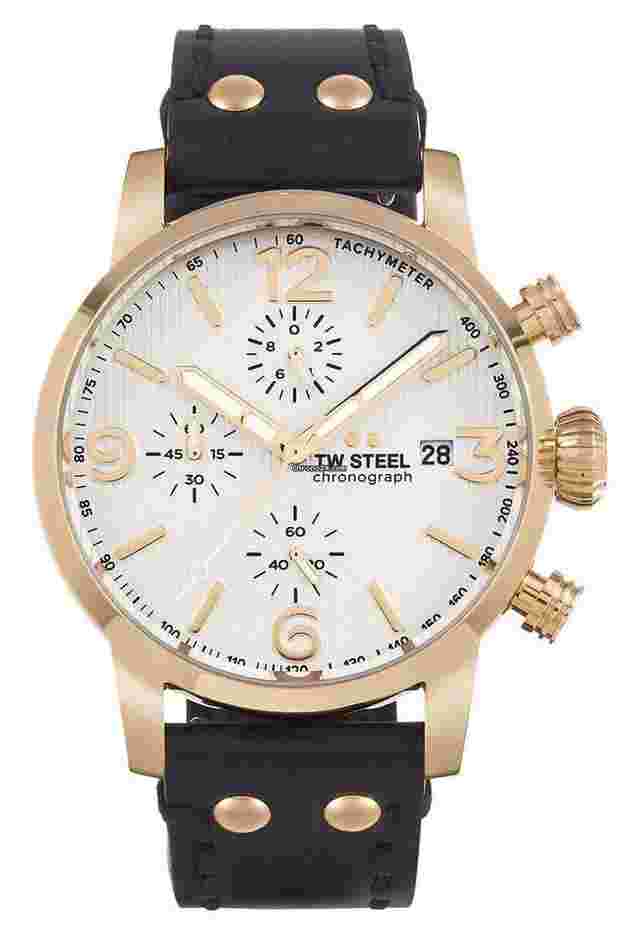 TW Steel
                           
                                 Maverick Chronograph Rose Gold PVD Leather Date Quartz Mens Watch MS73