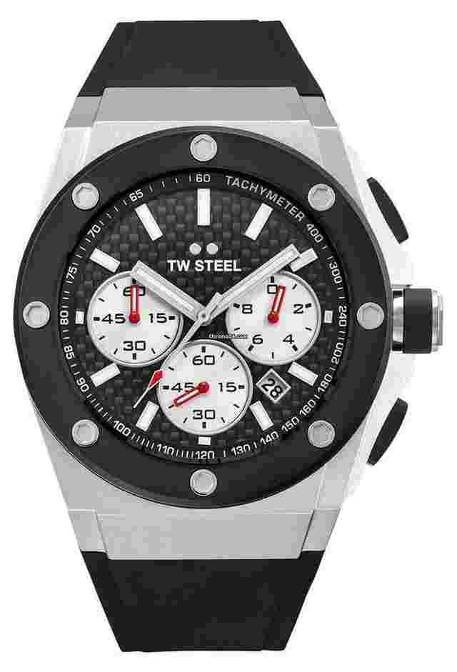 TW Steel
                           
                                 CEO Tech Chrono Steel Black Dial Silicon Date Quartz Mens Watch CE4020