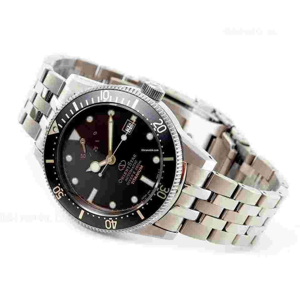 Orient Star
                           
                                 TITANIUM ORIENT STAR RK-AU0702B JDM M42 Diver 1964 2nd Edition F6 Date 200m Titanium Watch
