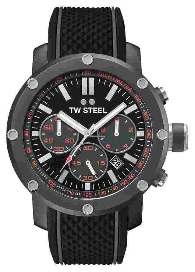 TW Steel
                           
                                 Grandeur Tech Chrono Gray PVD Silicon Strap Date Quartz Mens Watch TS4