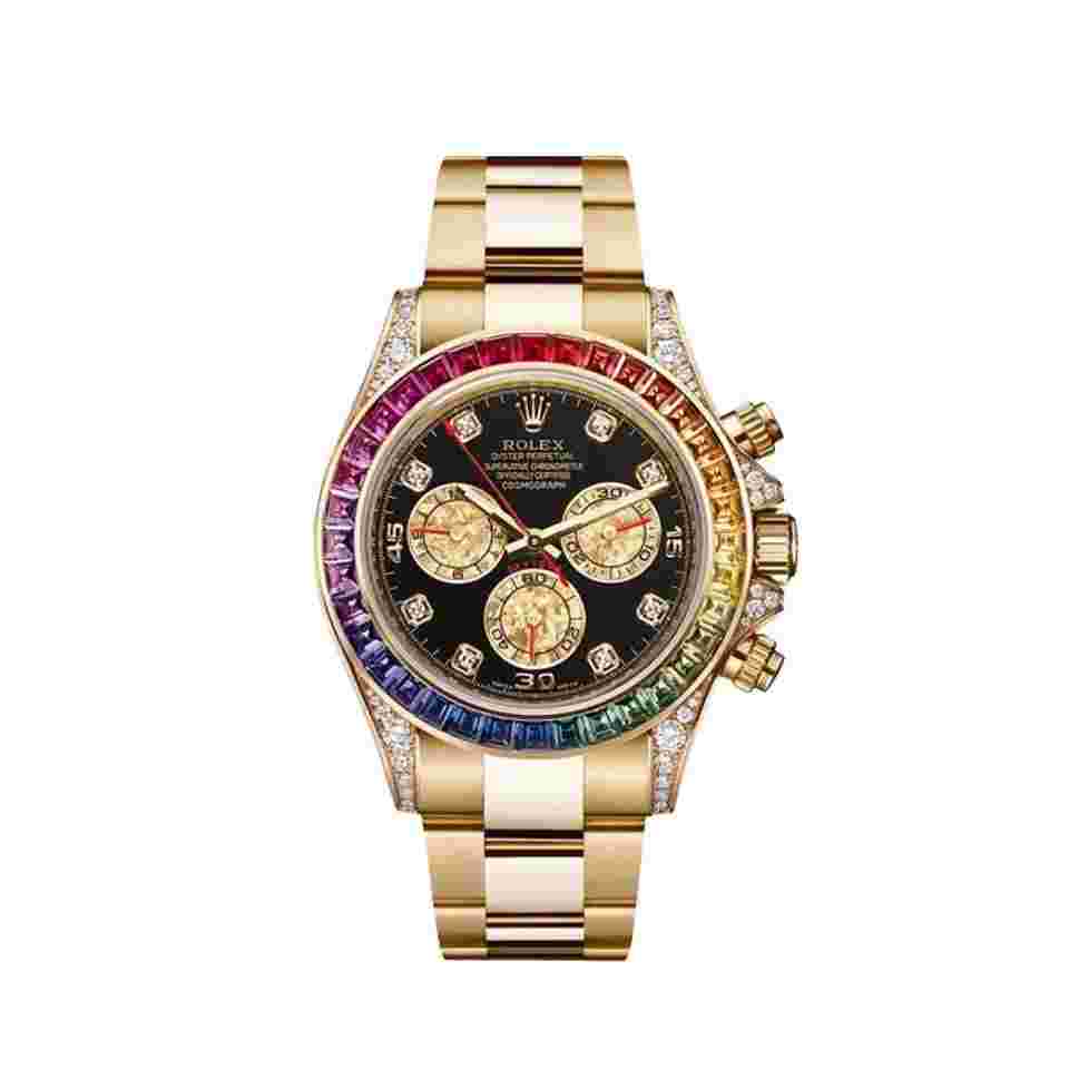 Rolex Daytona
                           
                                 116598RBOW 'Rainbow' Yellow Gold Black Dial Sapphire Bezel