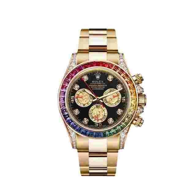 Rolex Daytona
                           
                                 116598RBOW 'Rainbow' Yellow Gold Black Dial Sapphire Bezel