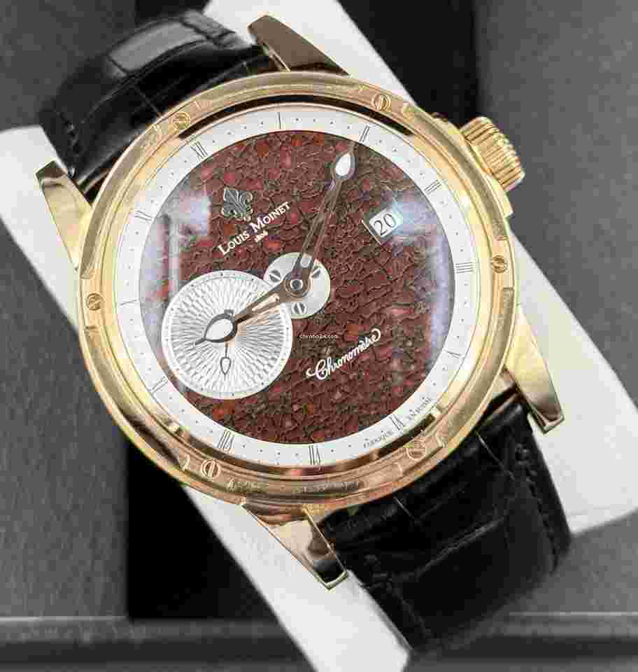 Louis Moinet Mecanograph
                           
                                 Jurassic Dinosaur Bone Rose Gold 43.5mm Men's Watch RARE