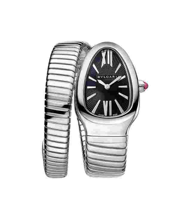 Bulgari Serpenti
                           
                                 35mm Tubogas Single Spiral Steel Black Dial