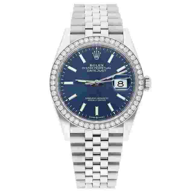 Rolex Datejust 36
                           
                                 36mm Steel Jubilee Blue Index Dial Diamond Bezel 126284RBR