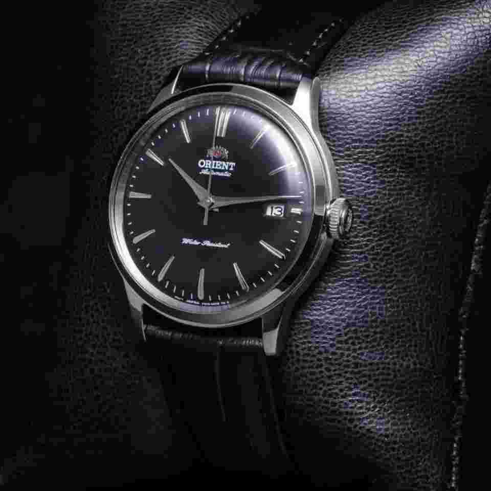 Orient Bambino
RA-AC0M02B RA-AC0M02B10B 38mm automatic men’s watch leather band