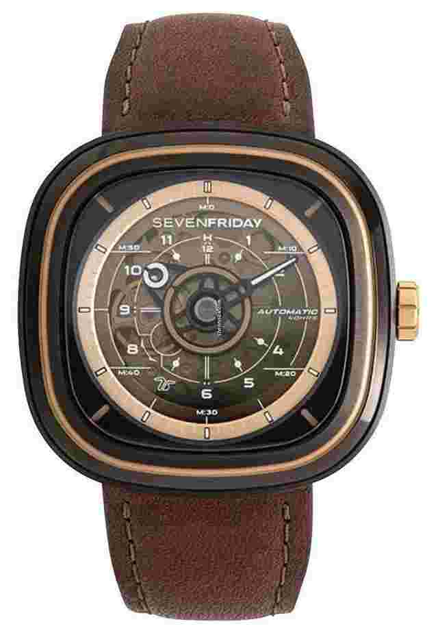 Sevenfriday
                           
                                 T-Series Automatic Gunmetal PVD Brown Dial Leather Mens Watch T2/03