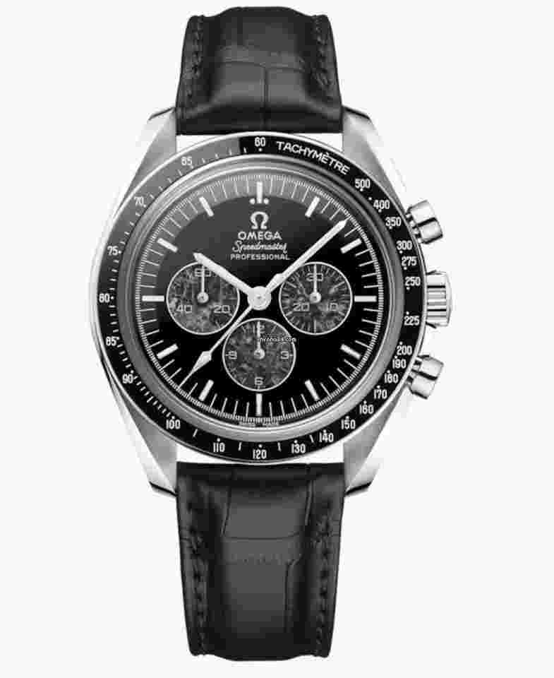Omega Speedmaster Professional Moonwatch
42 mm platinum on leather strap