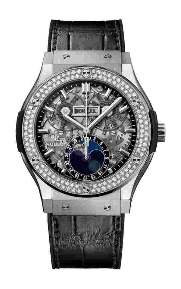 Hublot Classic Fusion Aerofusion
Moonphase Titanium & Diamonds Men's Watch