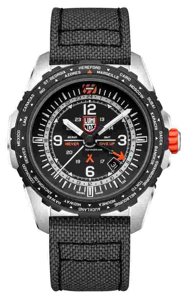 Luminox
                           
                                 Bear Grylls Survival GMT Gray Fabric Divers Quartz Mens Watch XB.3761
