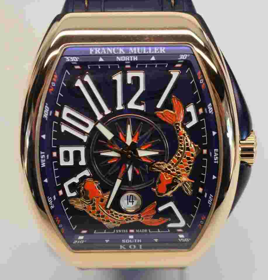 Franck Muller Vanguard
KOI Automatic Watch 18K ROSE GOLD Ref V45 YT SC DT 5N BL