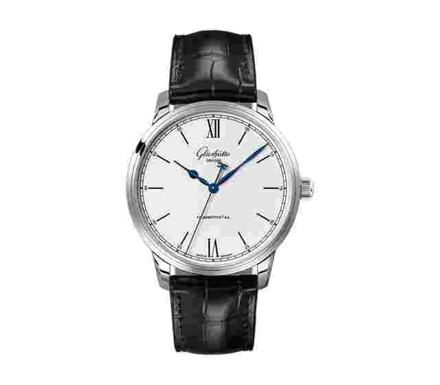 Glashutte Senator 40mm Excellence Steel Silver Dial